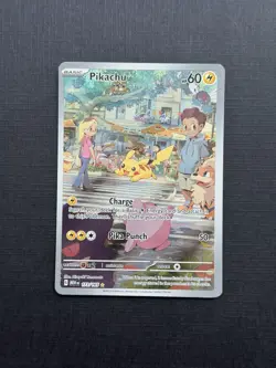 Pokemon TCG Pikachu 173/165 Illustration Rare Holo SV 151 ENG - Image 1