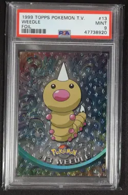 1999 Topps Pokemon TV Weedle #13 Foil PSA 9 - Image 1