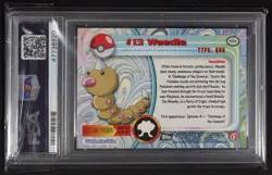 1999 Topps Pokemon TV Weedle #13 Foil PSA 9 - Image 2