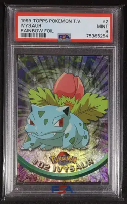 1999 Topps Pokemon TV Ivysaur Rainbow Foil PSA 9 - Image 1