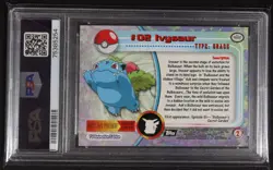 1999 Topps Pokemon TV Ivysaur Rainbow Foil PSA 9 - Image 2