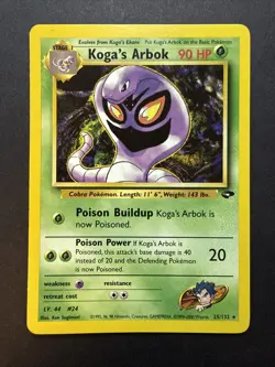 Pokemon - Koga's Arbok - 25/132 Rare - Gym Challenge 2000 - Image 1