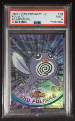 2000 Topps - Pokemon TV Poliwag #60 - RAINBOW PSA 9 - Image 1