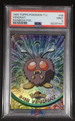 1999 Topps - Pokemon TV Venonat #48 - RAINBOW FOIL PSA 9 - Image 1