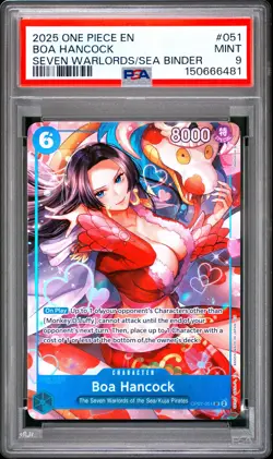2025 ONE PIECE SEVEN WARLORDS OF THE SEA BINDER SET #051 BOA HANCOCK PSA 9 - Image 1