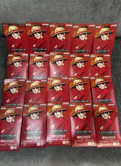One Piece OP-13 Carrying on His Will Sleeved Blister Packs - Lot of 20 - Image 2