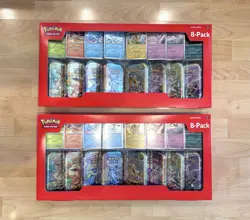 Pokemon TCG: Prismatic Evolutions 8 Mini-Tins Promos Costco Lot Of 2 IN HAND - Image 1