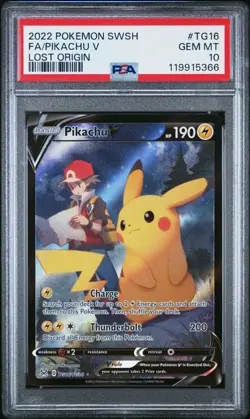 Pokemon Card Pikachu TG16/TG30 Lost Origin Trainer Gallery PSA 10 - Image 1