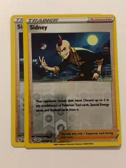 Pokemon Card Fusion Strike 2x Playset Reverse Holographic Sidney 241/264 NM - Image 1