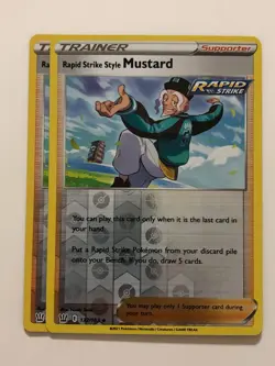 Pokemon Card Battle Styles 2x Playset Reverse Holo Rapid Mustard 132/163 NM - Image 1