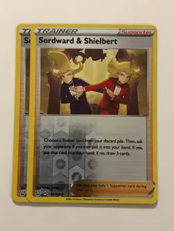 Pokemon Card Battle Styles 2x Playset Reverse Holo Sordward & Shielbert 135/163 - Image 1