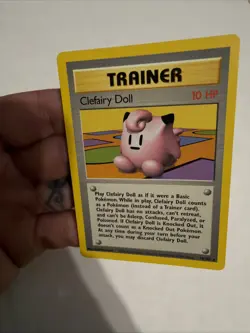 Pokemon Clefairy Doll Trainer Base Set Regular Card 070/102 - Image 1