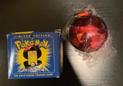 1999 Pokemon Pikachu 23K Gold Plated Trading Card inc/ ball, box, COA (Opened) - Image 4