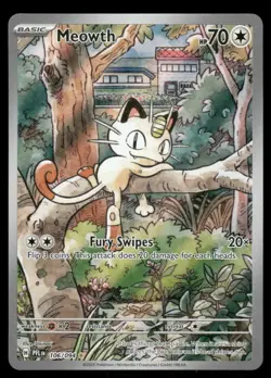 Pokemon Cards Meowth 106/094 Phantasmal Flames Illustration Rare NM *1 - Image 1