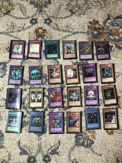 Yugioh Cards Lot Of 24 Holos And Rares Well Played - Image 1