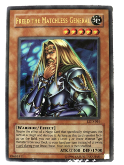 YuGiOh FREED THE MATCHLESS GENERAL LOD-016 Rare Holo #49681811 - Image 1