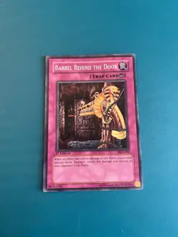 1996 Barrel Behind The Door 1st Edition Holo Yugioh Card - Image 1