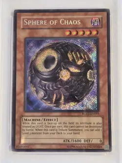 Sphere of Chaos RGBT-EN093 PSA 9 MINT Secret Rare Foil Bleed Yugioh Vintage 2009 - Image 2