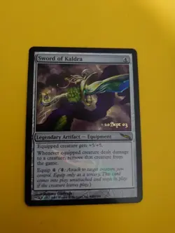Sword of Kaldra. FOIL rare Legendary artifact equipment MTG Card. Mirrodin. - Image 1