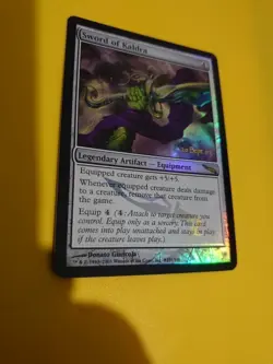 Sword of Kaldra. FOIL rare Legendary artifact equipment MTG Card. Mirrodin. - Image 3