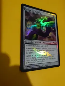 Sword of Kaldra. FOIL rare Legendary artifact equipment MTG Card. Mirrodin. - Image 5