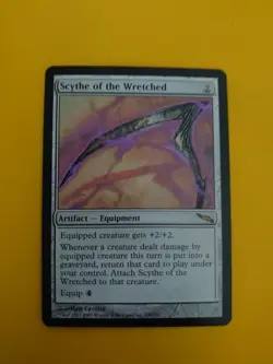 Scythe of the wicked. rare artifact equipment MTG Card. Mirrodin. - Image 1