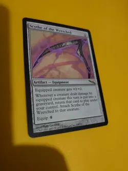 Scythe of the wicked. rare artifact equipment MTG Card. Mirrodin. - Image 3