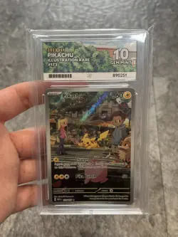 Pokemon English 151 Pikachu TCG 173/165 Illustration rare Ace Graded 10 - Image 1