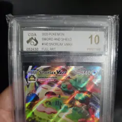Pokemon Snorlax Vmax Sword & Shield 142/202 Holo Ultra Rare Graded 10 Pristine - Image 4