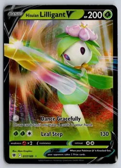 Hisuian Lilligant V 017/189 Holo V Rare Astral Radiance Pokemon Near Mint - Image 1