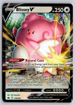 Blissey V 119/198 Holo V Rare Chilling Reign Pokemon Near Mint - Image 1