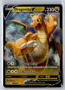 Dragonite V 049/078 Holo V Rare Pokemon GO Pokemon Near Mint - Image 1