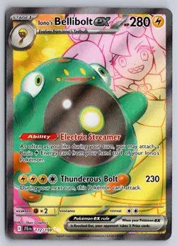 Iono's Bellibolt ex 172/159 Ultra Rare Journey Together Pokemon Near Mint - Image 1
