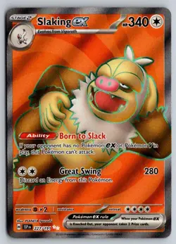Slaking ex 227/191 Ultra Rare Surging Sparks Pokemon Near Mint - Image 1