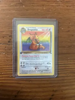 Pokemon TCG Dragonite Fossil 1st Edition Rare Regular 100 HP 19/62 English - Image 3