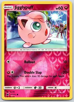 POKEMON CRIMSON INVASION JIGGLYPUFF 71/111 COMMON REVERSE HOLO NM - Image 1