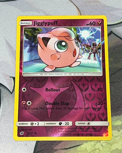 Jigglypuff 71/111 SM - Crimson Invasion Reverse Holo Pokemon Card NM - Image 1
