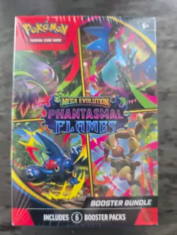 Pokemon TCG Mega Evolution Phantasmal Flames Booster Bundle Sealed - Image 1