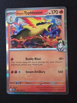 Ethan's Typhlosion 034/182 Rare Destined Rivals Pokemon Holo Near Mint - Image 1