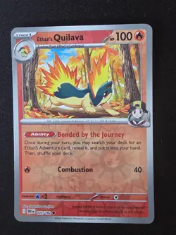 Ethan's Quilava 033/182 Common Destined Rivals Pokemon Reverse Holo Near Mint - Image 1