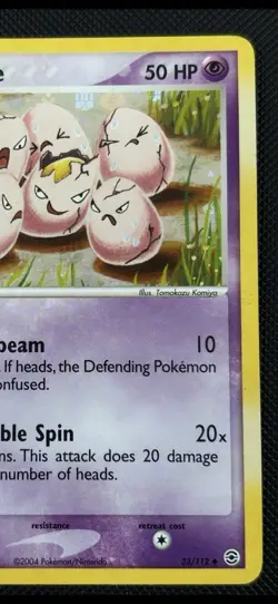 Pokemon TCG Exeggcute 33/112 FireRed & LeafGreen 2004 Reverse Holo (LP) - Image 4