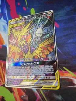 Pokemon Moltres Zapdos Articuno GX TAG TEAM Full Art Holo Promo SM210 300 HP - Image 3