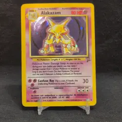 Wizards of the Coast Pokemon TCG Base Set 2 Alakazam 1/130 Holo Rare EN 2000 - Image 1