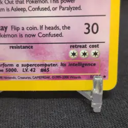 Wizards of the Coast Pokemon TCG Base Set 2 Alakazam 1/130 Holo Rare EN 2000 - Image 4