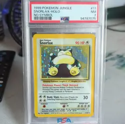 Pokemon Snorlax Jungle Holo 11/64 PSA 7 English TCG 1999 No Symbol - Image 1