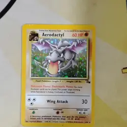 Pokemon TCG Aerodactyl 1/62 Fossil Holo Rare 60 HP Unlimited English - Image 1