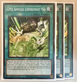 Yugioh! 3x GMX Applied Experiment #55 BPRO-EN096 Super Rare 1st Ed NM - Image 1