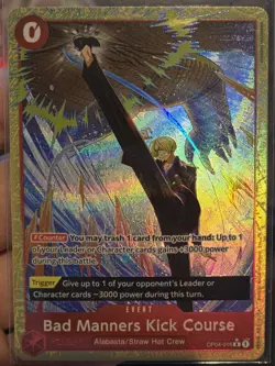 Bad Manners Kick Course (OP04-016) (V.2) Event Alt Art ENG NM One Piece TCG - Image 1