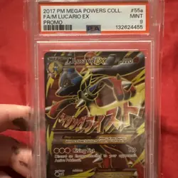Pokemon TCG Mega Lucario EX Card 55a/111 PSA 9 - Image 2