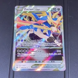 Zacian VSTAR 096/159 Crown Zenith Ultra Rare Holo Full Art 270HP Pokemon Card - Image 1